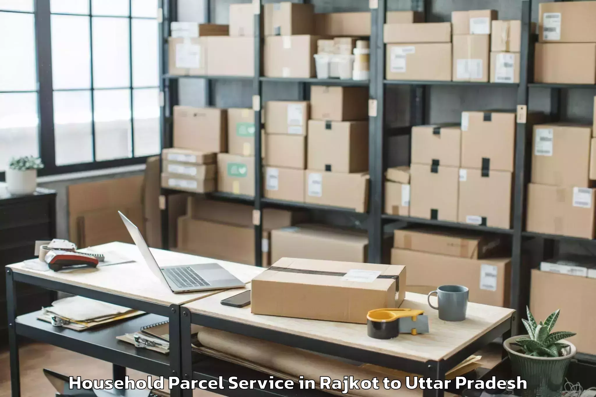 Professional Rajkot to Faridnagar Household Parcel